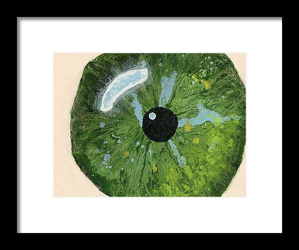Abstract Framed Print featuring the painting Reflected in the Eye of a Child Never Born by Matthew Mezo