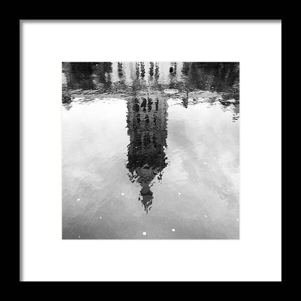 Beautiful Framed Print featuring the photograph Reflection Of A Clock by Kevin Rybczynski