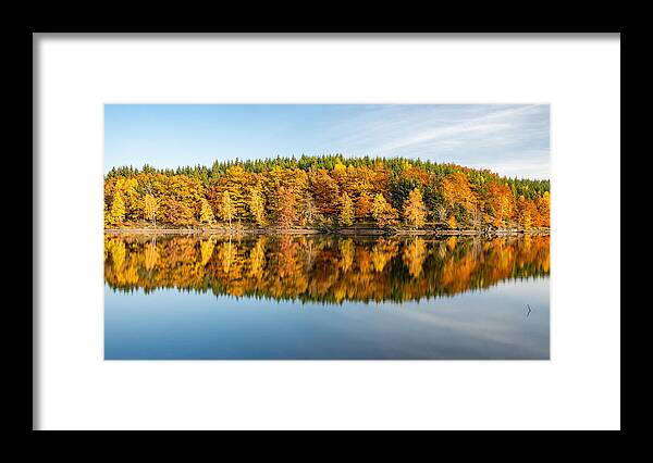 Reflection Framed Print featuring the photograph Reflection of autumn by Andreas Levi