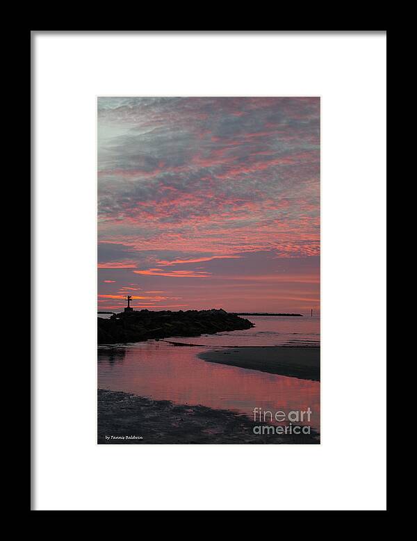 Cape Charles Framed Print featuring the photograph Reflection of Pink by Tannis Baldwin