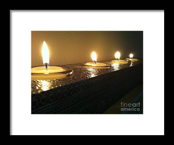 Candles Framed Print featuring the photograph Reflection by Vonda Lawson-Rosa