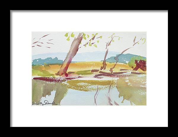 Australia Framed Print featuring the painting Quiet Stream by Dorothy Darden