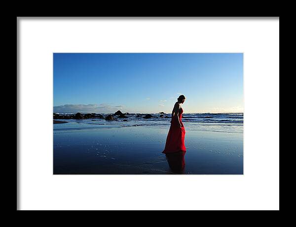 Girl Framed Print featuring the photograph Reflections by Curt Johnson