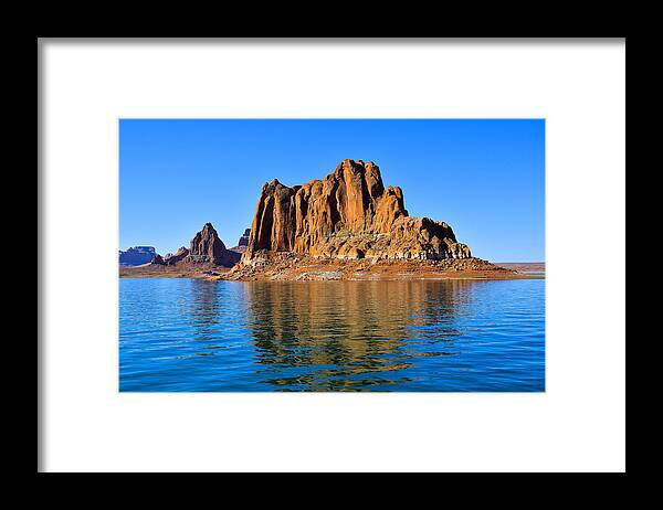 Lake Powell Framed Print featuring the photograph Lake Powell Reflections by Dany Lison