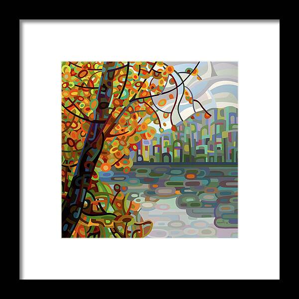 Fine Art Framed Print featuring the painting Reflections by Mandy Budan