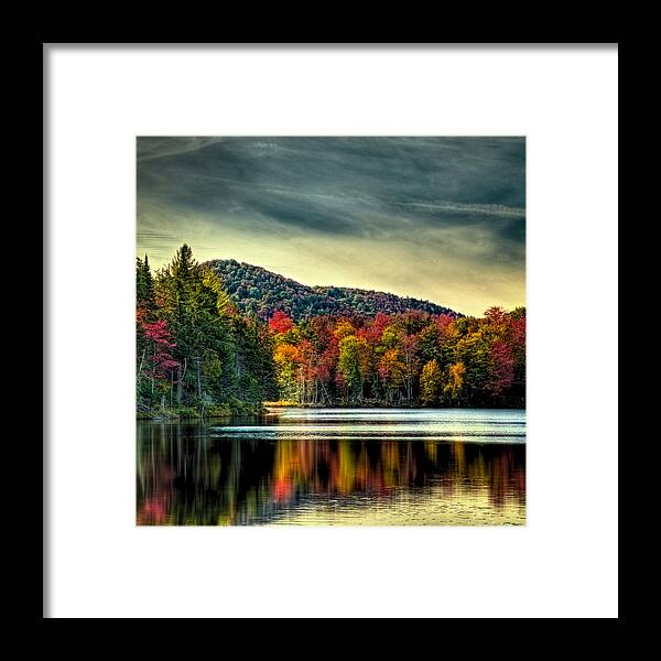 Reflections Of Autumn On West Lake Framed Print featuring the photograph Reflections of Autumn on West Lake by David Patterson