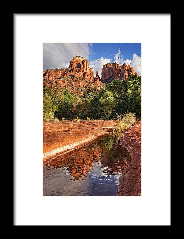 Cathedral Rock Framed Print featuring the photograph Reflections of Cathedral Rock by Leda Robertson