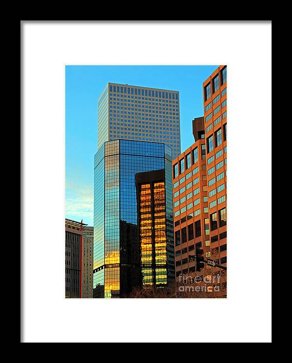 Cities Framed Print featuring the photograph Reflections of Denver by Jennifer Robin