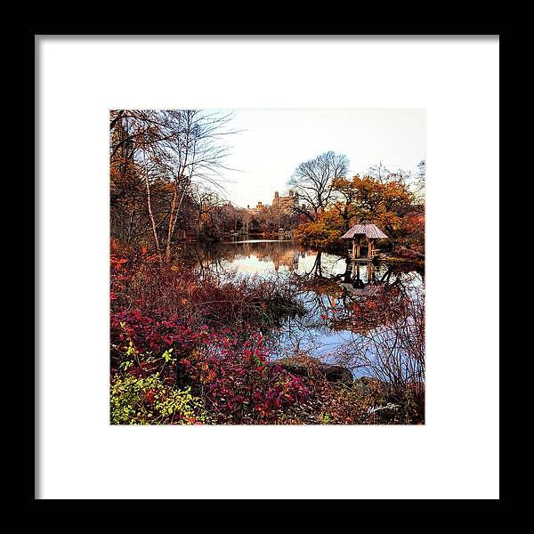 Central Park Framed Print featuring the photograph Reflections On A Winter Day - Central Park by Madeline Ellis