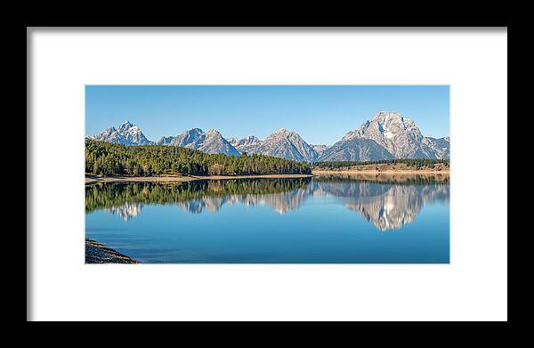 Grand Tetons Framed Print featuring the photograph Reflections on Jackson Lake by James Udall