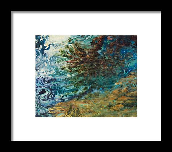 Water Framed Print featuring the painting Reflections by Rick Nederlof