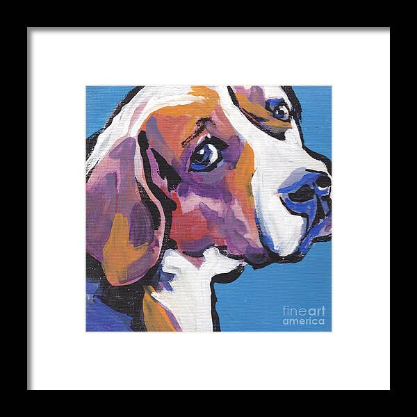 Beagle Framed Print featuring the painting Regal Beagle by Lea S