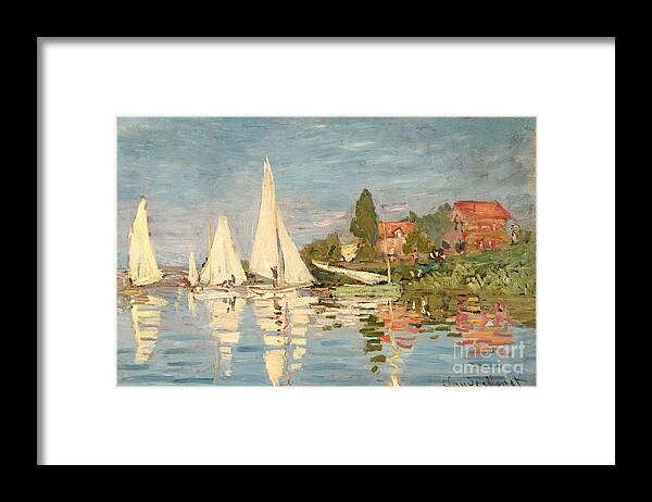 Regatta Framed Print featuring the painting Regatta at Argenteuil by Claude Monet