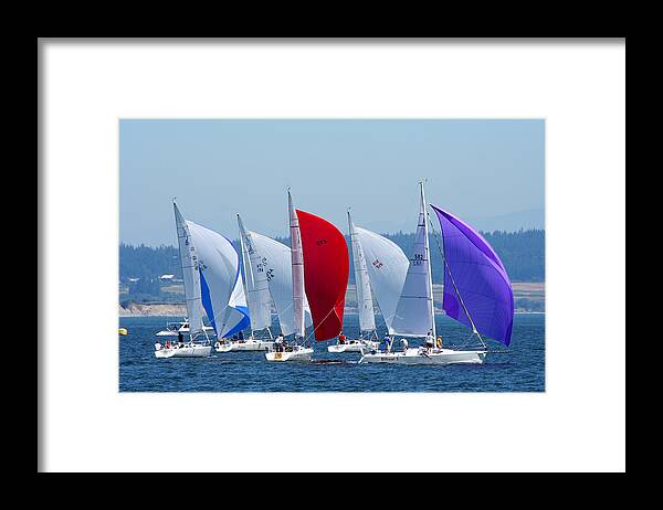 Boating Framed Print featuring the photograph Regatta BO1088 by Mary Gaines