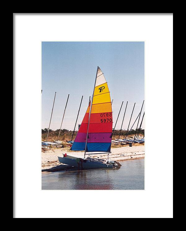 Sailboat Framed Print featuring the photograph Rehobeth Sailing by Emery Graham