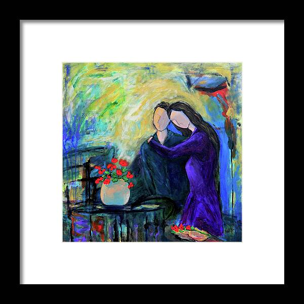 Heart Framed Print featuring the painting Relationship by Haleh Mahbod