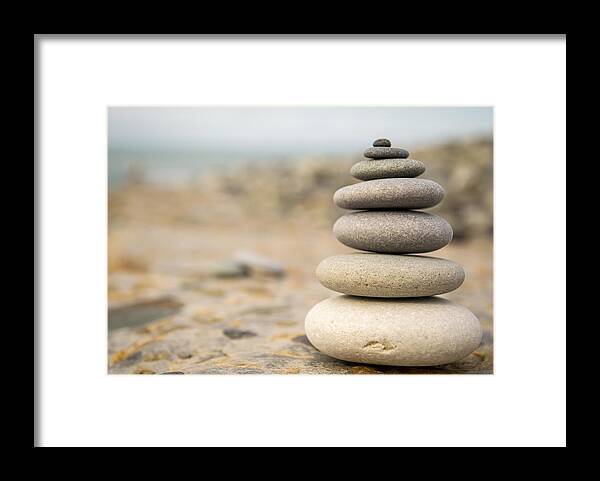 Abstract Framed Print featuring the photograph Relaxation Stones by John Williams