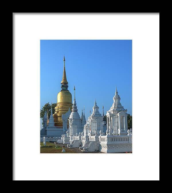 Scenic Framed Print featuring the photograph Wat Suan Dok Reliquaries of Northern Thai Royalty DTHCM0947 by Gerry Gantt