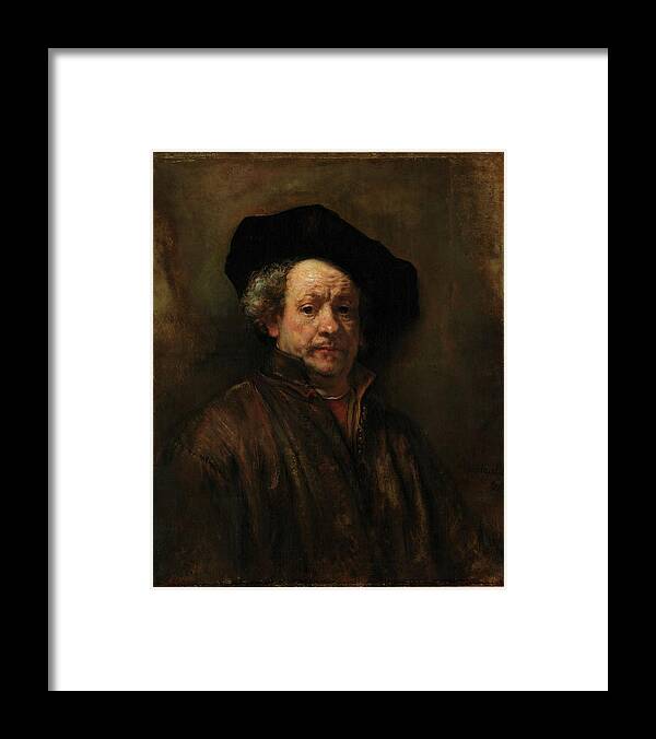 Rembrandt Van Rijn Framed Print featuring the painting Rembrandt Self Portrait by Rembrandt van Rijn