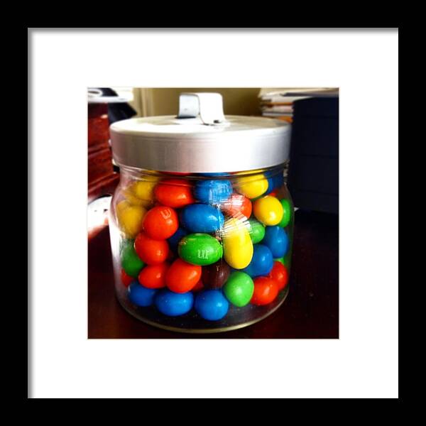 Oneistheloneliestnumber Framed Print featuring the photograph Remember When The Brown M&ms Used To Be by Scott Monty