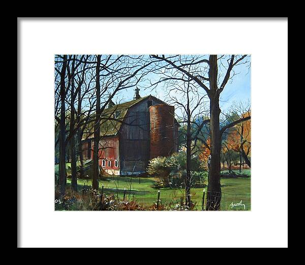 Landscape Framed Print featuring the painting Remember When by William Brody