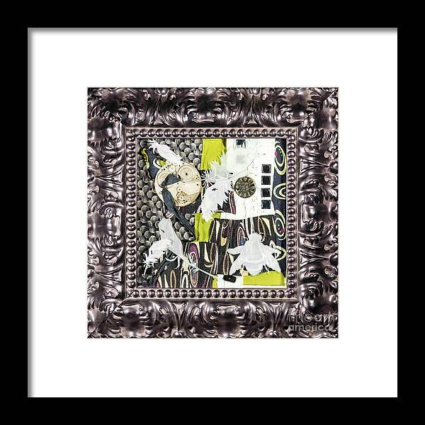 Carved Glass Framed Print featuring the glass art Remembrance III by Alone Larsen