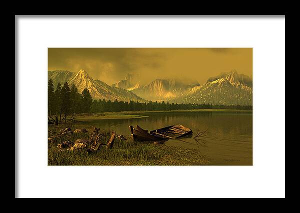 Dieter Carlton Framed Print featuring the digital art Remnants of Time by Dieter Carlton