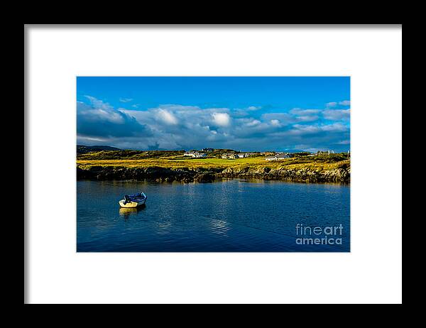 Ireland Framed Print featuring the photograph Remote Village and Harbor near Donegal in Ireland by Andreas Berthold