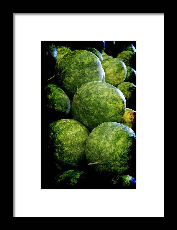 Renaissance Framed Print featuring the photograph Renaissance Green Watermelon by Jennifer Wright
