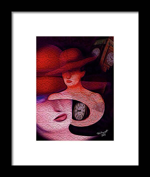 Fine Art Framed Print featuring the digital art Rendezvous At Big Ben by Ted Azriel