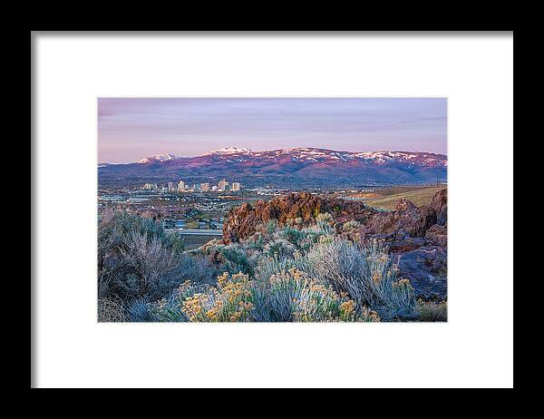 Landscape Photography Framed Print featuring the photograph Reno Nevada Spring Sunrise by Scott McGuire