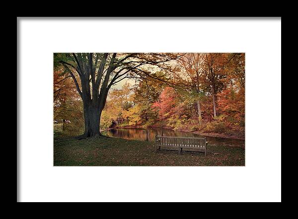 Autumn Framed Print featuring the photograph Respite River by Jessica Jenney
