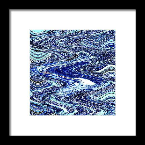 Restless Waves Framed Print featuring the digital art Restless Waves by Kellice Swaggerty