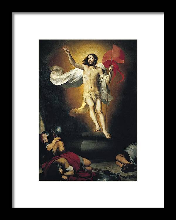 Bartolome Esteban Murillo Framed Print featuring the painting Resurrection of the Lord by Bartolome Esteban Murillo