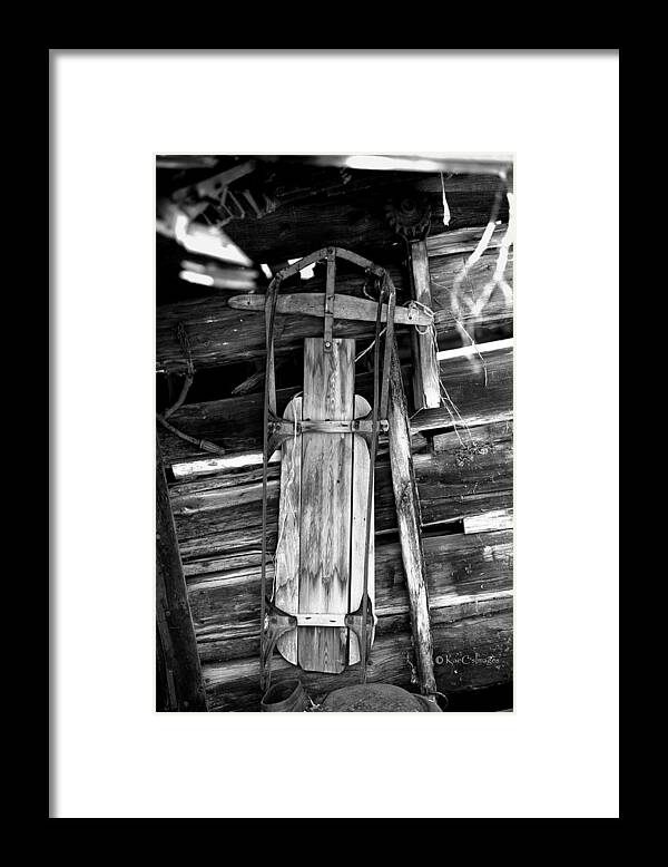 Sled Framed Print featuring the photograph Retired Snow Sled by Kae Cheatham