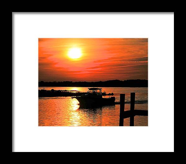 Virginia Beach Framed Print featuring the photograph Return at Sunset by Don Mercer