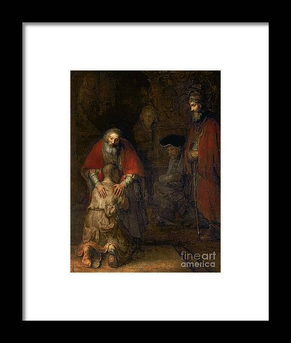 Return Framed Print featuring the painting Return of the Prodigal Son by Rembrandt Harmenszoon van Rijn