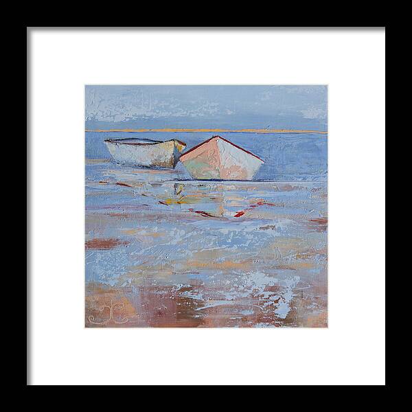 Rowboats Framed Print featuring the painting Returning Tides by Trina Teele