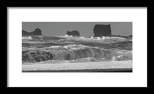Dyrholaey Arch Framed Print featuring the photograph Reynisfjara Beach Vik Iceland 6845 by Jack Schultz