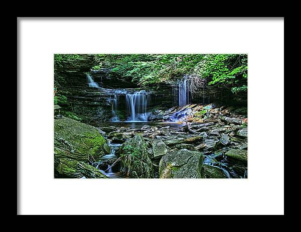 Waterfall Framed Print featuring the photograph Ricketts Glen S P - B. Reynolds Falls # 2 by Allen Beatty
