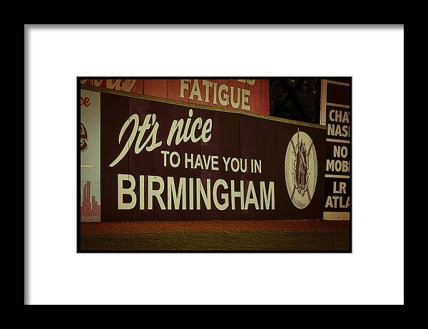 Birmingham Framed Print featuring the photograph Rickwood Billboard Poster by Just Birmingham