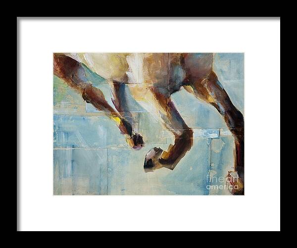 Horses Framed Print featuring the painting Ride Like You Stole It by Frances Marino