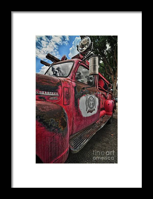 Fire Truck Framed Print featuring the photograph Ridgway Fire Truck by Randy Rogers
