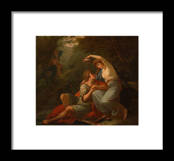 18th Century Art Framed Print featuring the painting Rinaldo and Armida by Angelica Kauffman