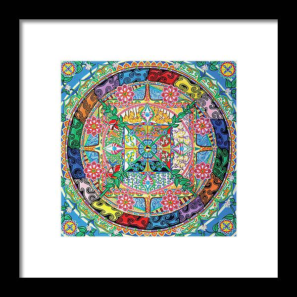 Review Journal Framed Print featuring the mixed media Rinchen Ratna by Dar Freeland