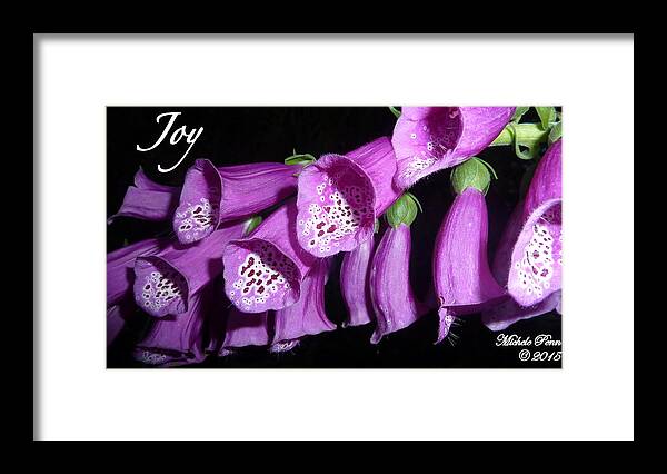 Purple Framed Print featuring the photograph Ring My Bell with Joy by Michele Penn