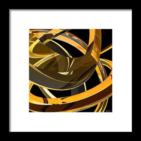Abstract Framed Print featuring the digital art Rings by Peter J Sucy