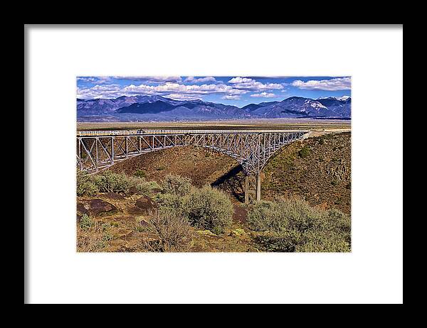 Architecture Framed Print featuring the photograph Rio Grande Gorge Bridge by Donald Pash