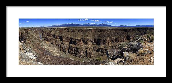 Rio Grande Framed Print featuring the photograph Rio Grande Gorge Near Taos by Robert Woodward