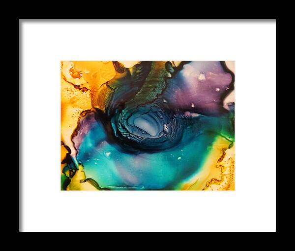 Abstract Framed Print featuring the painting Ripples in Time by Soraya Silvestri